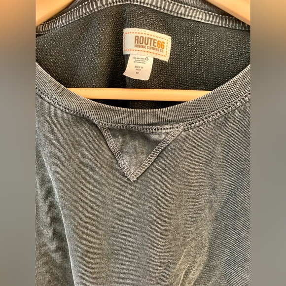 Route 66 clothing vintage crew neck sweatshirt, size M. Faded distressed black. - Picture 4 of 5